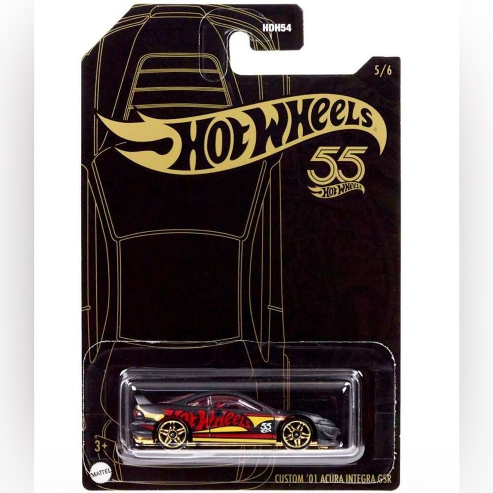 NIB! Hot Wheels 55th Anniversary 2023 Pearl & Chrome '01 Acura Intergra GSR #5/6